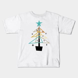 Mid Century Christmas Tree Kids T-Shirt